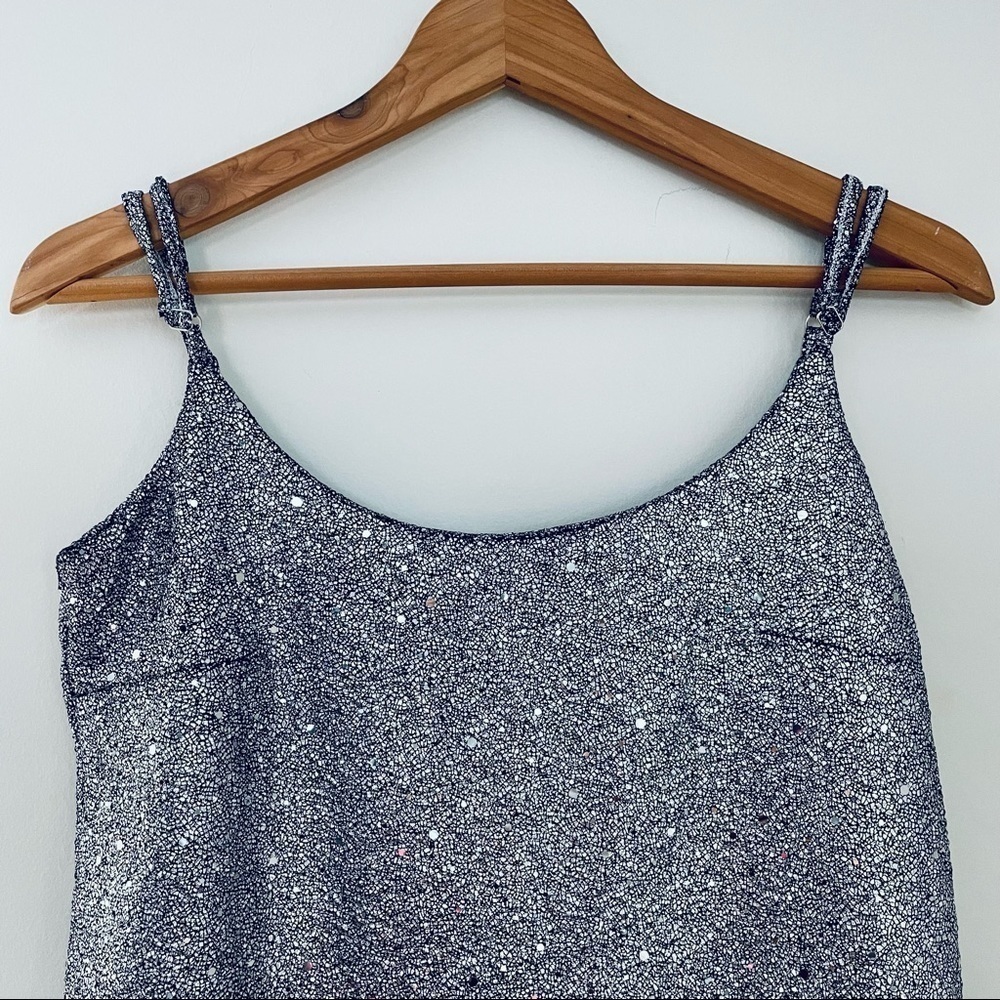 Lulu’s Lulus Rhapsody Silver Sequins Mini Dress Metallic Medium - Picture 10 of 13